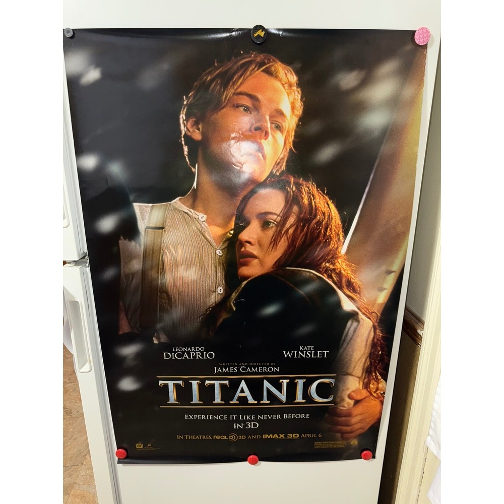 Titanic 2012 3D Re-Release Movie Poster Double Sided Leonardo DiCaprio 27x40